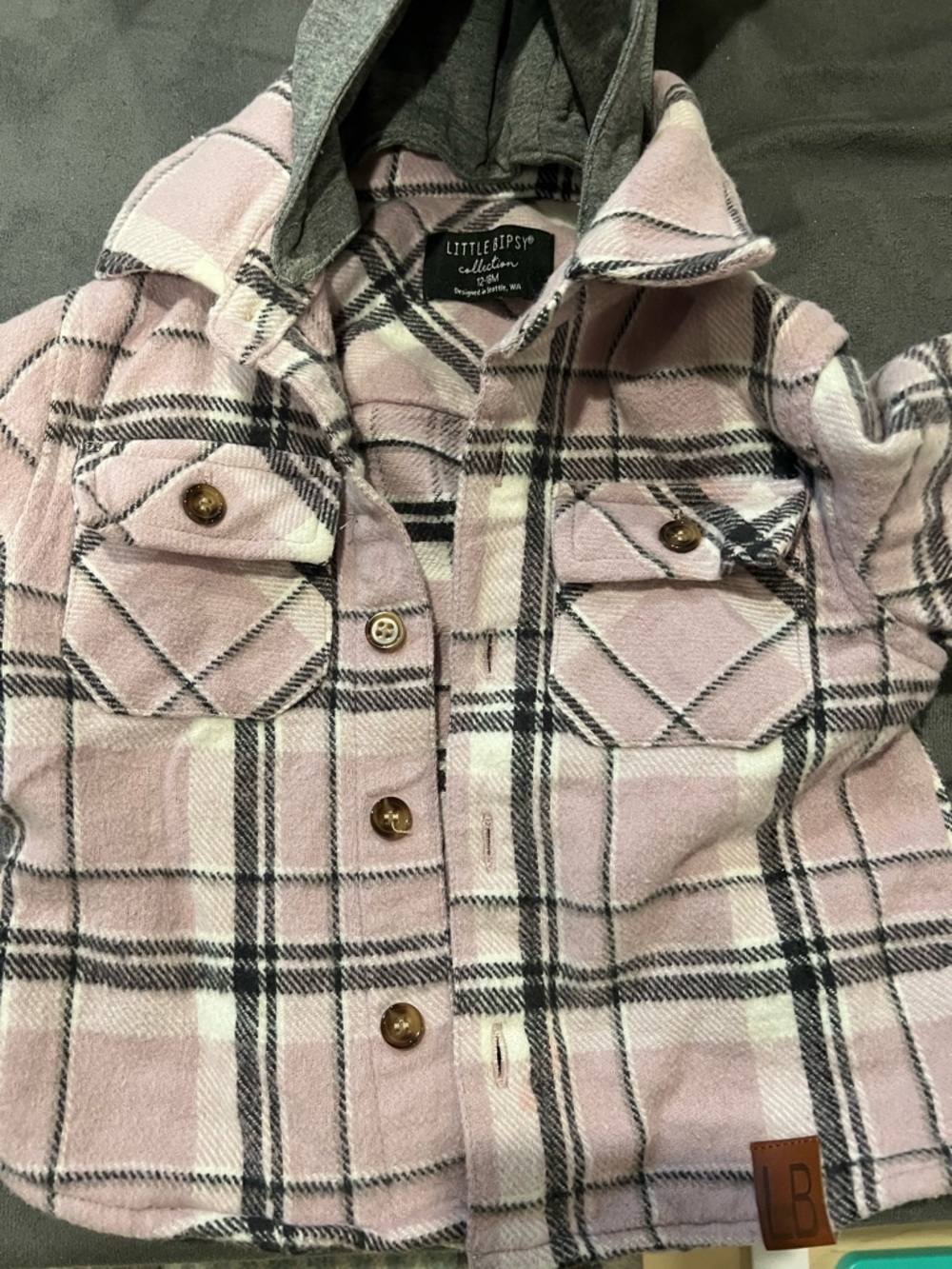 Little Bipsy hooded flannel